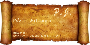 Pór Julianna névjegykártya