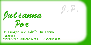 julianna por business card